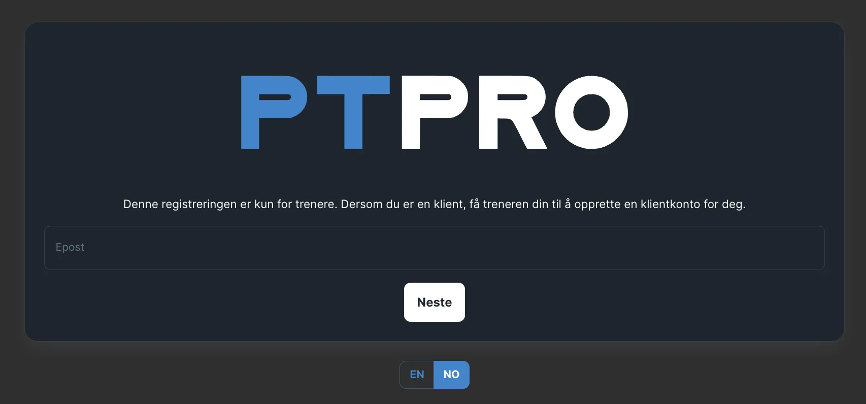 Skjema for e-postadresse